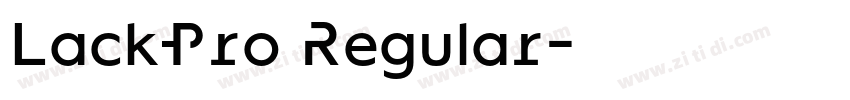LackPro Regular字体转换